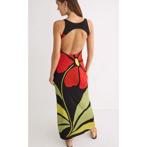 CALA DE LA CRUZ Solange Dress in Multicolored Floral - Picture 2 of 8